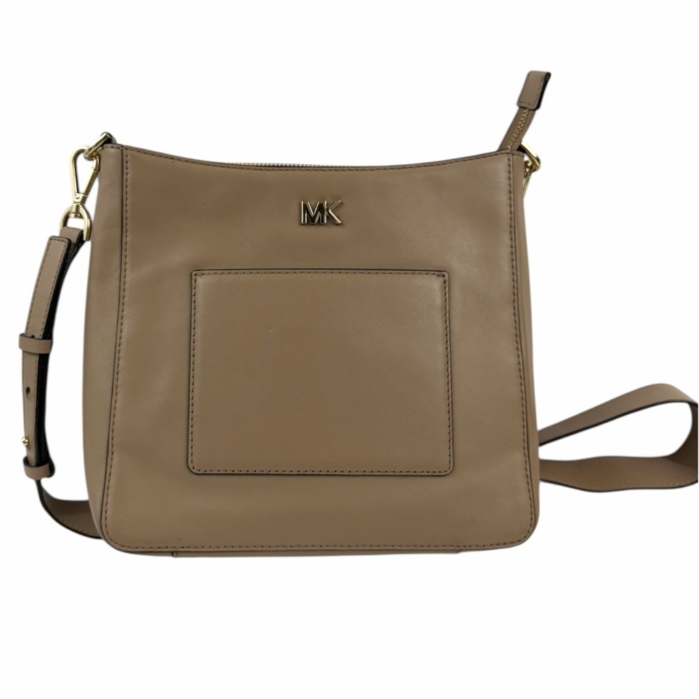 Michael Kors Tan Leather Gloria Truffle Swing Crossbody